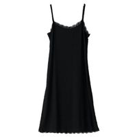 Wholesale Womens Ladies Lace Full Slip Cami Stretch Petticoat Adjustable Strappy Underskirt Under Dress Long Vest Black White B683