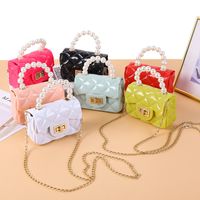 Wholesale 6 color Kids Shell bag Korean Style Embossed Pattern Handbag Baby Toddler Girls Crossbody Mini Chain Bags purse kid Y2