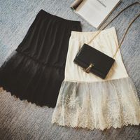 Wholesale Ladies Seconds Plain Half Slip Inch Lace Underskirt Petticoat Skirts