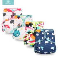 Wholesale Elinfant Eco Friendly Baby Cloth Diaper Reusable Heavy Wetter Hybrid AIO AI2 Waterproof Bamboo Washable aio Baby Nappy Q2