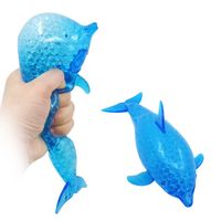 Wholesale Toys for Adult Children Decompression Spongy Dolphin Shark Antistress Squishy Bead Reliver Stress Ball Toy Squeezable Funny Anti stress Pops It Fidget Vent