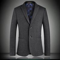 Wholesale Men High Blazers Quality Spring Solid EU Style Single Breasted Man Suit Jacket Dark Green Blue Black Gray S XL Men s Suits