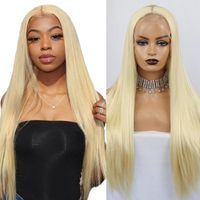 Wholesale Synthetic Wigs Color T Lace Front Heat Resistant Fiber Silky Long Straight Cosplay HD Frontal For Black Women