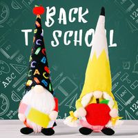 Wholesale Teacher Gift Party Supplies Gnomes Back to Apple Pencil Plush Dolls from Students End of The School Year Decor graduation SN5357