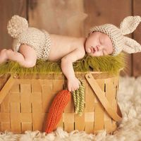 Wholesale Newborn Baby Boys Girls Cute Crochet Knit Costume Prop Outfits Photo Photography G1023