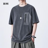 Wholesale Men s T Shirts Summer Japanese Streetwear Round Neck T Shirt Men Clothing Harajuku Fashion Tops Kpop Korean Casual Short Sleeve Male Te