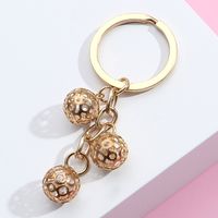 Wholesale Design Pendant Keychain Cute Rhinestone Ball Star Key Ring Filigree Crystal Spacer Bead Key Chains For Women Jewelry Handmade Gifts