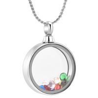 Wholesale Chains Cremation Jewelry Glass Urn Necklace For Ashes Keepsake Memorial Charm Lockets Pendant