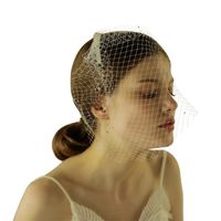 Wholesale Bridal Veils Pc Short Veil Elegant Vintage Cut Edge Mesh Gauze Wedding Accessories For Women Party