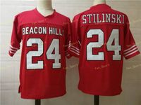 Wholesale NCAA Beacon Hills Stilinski Red College Football Jersey Maroon Jerseys Shirts S XL