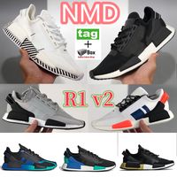 Wholesale With box NMD R1 V2 mens running shoes paris dazzle camo balck cloud white blue red mexico city iridecent women trainers metallic gold sports sneakers