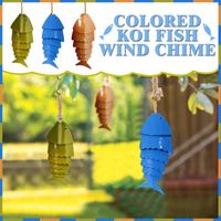 Wholesale Christmas Decorations Creative Colored Metal Fish Wind Chime Hanging From Your Porch Or Deck Weather resistant And Artistic Chimes Decoratio