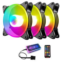 Wholesale Fans Coolings AU42 COOLMOON Cooler cm RGB Computer Cooling Fan Silent Gaming Case PC Radiator CPU With Remote Controll