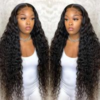 Wholesale 28 Inch Wave Frontal Deep Curly x4 x5 x6 Closure Brazilian Human Hair s x4 x6 Lace Front Wig