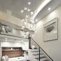 Wholesale Pendant Lamps Modern Design Light Spiral Staircase Square Crystal Chandelier For Stairs
