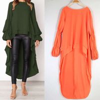 Wholesale Casual Dresses Party Wind lantern long sleeve Pullover round neck dress loose oversized mm irregular skirt