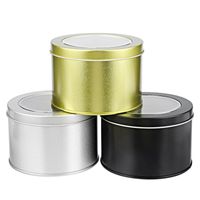 Wholesale Aluminum Tins Jars Metal Round Tin Containers Storage Gift Boxes with Clear Top Window Home Baking Mold Cake Pan NHD1124