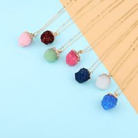 Wholesale Resin Irregular Ball Pendant Necklaces Women Jewelry Accesorios Mujer Joyas Chain Necklace