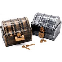 Wholesale Party Masks Vintage Pirate Treasure Chest Portable Box With Locks Non toxic Safe Favors Kids Toy Boys Gilrs Gift