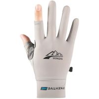 Wholesale High quality Sunscreen gloves for men and women the same summer ice anti ultraviolet fishing driving touch screen missing two fingers when