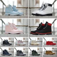 Wholesale Fashion mens boots designer men women top quality leather shoes winter ankle for cowboy yellow red blue black pink hiking work SX01
