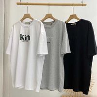 Wholesale 2022ss Kith New York T shirt Men Women Best Quality Embroidery Tee Slightly Oversized Heavy Fabric