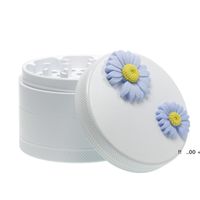 Wholesale new4 Layers Aluminum Alloy Washable Herb Tabacco Grinder with Ceramic Coating Daisy Flower Durable Smoking Accessories EWA4716