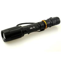 Wholesale 5pcs Lumen Led CREE XML T6 Modes Rechargeable Zoomable Torch Lamp With Clamp Flashlights Torches