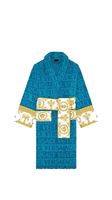 Wholesale Market popular cotton couples bathrobe with velvet jacquard logo fadeless material imported Egyptian cotton yarn
