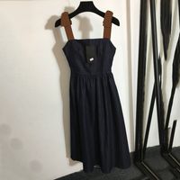 Wholesale Sexy Denim Sling Dress High Street Bow Knot Designer Women Casual Dresses Birthday Gift for Girls Luxury Skirts