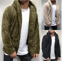Wholesale Fleece Jacket Men Winter Thick Warm Bomber Jackets Teddy Coat Tracksuit Coats Plush Hoodies XL