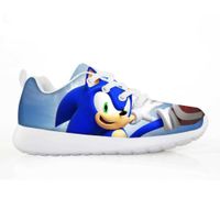 Wholesale Custom Children Shoes Boys Fahion Sneakers for Kids Girl Sonic the Hedgehog Casual Flats Breath Lace up Shoes lightweight