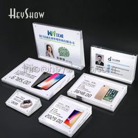Wholesale Acrylic Phone Price Tag Holder Tablet Label Frame Watch Sign Display Stand For Menu Name Card Jewelry Furniture Perfume PC Alarm Systems