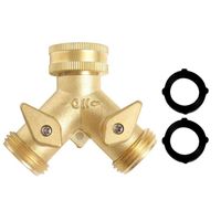 Wholesale Watering Equipments Brass Garden Hose Distributor American Two way Ball Valve Point Y Type Water Separator Inch Connector