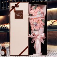 Wholesale Rose Gift Box Flowers To Your Girlfriend s Friend And Mother Simulation Soap Flower Bouquet Boxes Packaging Wrap
