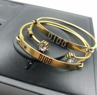 Wholesale New Arrival vintage gold brass designer bracelets lover Bangle for fashion women jewelry gift