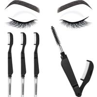 Wholesale Eyelash Combs Foldable Stainless Steel Teeth Brow Brushes Mascara Brush Eyebrow Spoolie Grooming Makeup Tools