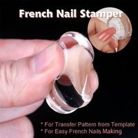 Wholesale Nail Gel Silicone Transparent Art Stamping Kit French DIY For Manicure Plate Stamp Polish Stencil Template Seal Stamper Scraper