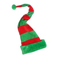 Wholesale Ball Caps Xmas Santa Hat Novelty Funny Long Bendable Striped Plush Christmas Clown For Holiday Theme Po Props Party Favor