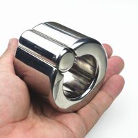 Wholesale 16 Sizes Cockrings Stainless Steel Penis Bondage Ring for Keep Strong and Hard Restraint Scrotum Pendant Testicle Rings Sex Toys BB50