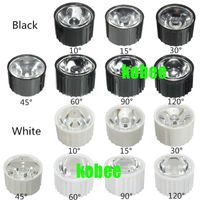 Wholesale Bulbs Led Lens Degree For Diy w w Aquarium Grow Light Black White Holder Plano Reflectors