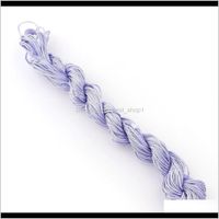 Wholesale Arts And Crafts M Braided Rame Silk Chinese Knot Satin Nylon Cord Polyester Rope For Diy Jewelry Necklace Making Beading Thread Stri Lfsxi