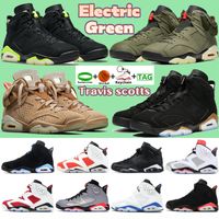 Wholesale 6 s High Basketball shoes Electric Green DMP UNC carmine british khaki reflect silver Men trainers alternate Hare black cat sneakers with keychain