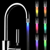 Wholesale Bathroom Sink Faucets pc LED Light Water Faucet Tap Heads Colorful Changing Glow Shower Head Kitchen Aerators For Products