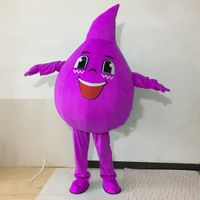 Wholesale Halloween Purple Water drop Mascot Costume High Quality Cartoon Plush Anime theme character Adult Size Christmas Carnival Birthday Party Outdoor Outfit