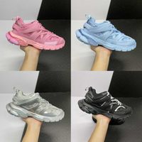 Wholesale 2021Top Paris casual shoes metal silver ice blue black white yellow burgundy pink navy royal gray men s and women s sneakers net shoes