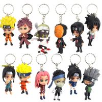 Wholesale Anime Naruto Sasuke Kakashi Hands on Doll Model Decoration Key Chain Bag Pendant Gift