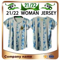 Wholesale 2021 Copa America Argentina Women soccer jersey Home MESSI DYBALA AGUERO HIGUAINl Shirt girl Football Uniform sales