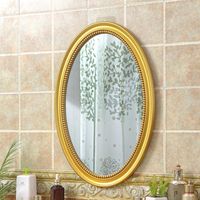 Wholesale Mirrors Geometric Mirror Frame Vintge Border Long Shower Round Wall Vanity Body Baby Room Oval Woondecoratie Home Decoration ZJ50