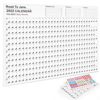 Wholesale 29 Widest Full Year Wall Calendar Yearly Planner JAN DEC Months Chart Home Office Work Holidays Staff Sports Calendars Posters with FREE Sticker L122001
